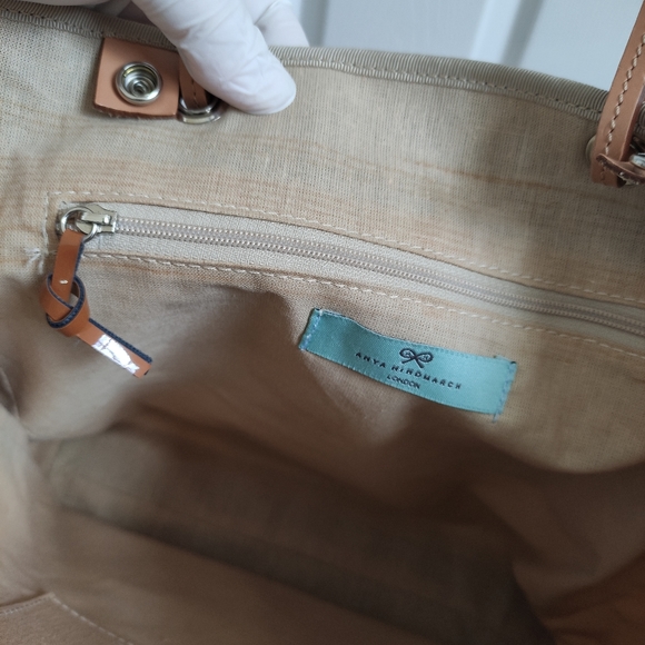 Vintage Anya Hindmarch printed Tote Bag 11x11x3.5" - Picture 11 of 16